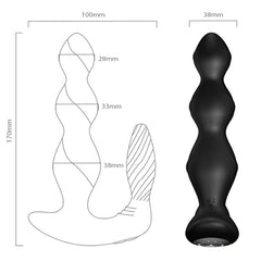 ARMONY - MANFUN VIBRADOR Y ESTIMULADOR ANAL PLUG CONTROL REMOTO NEGRO