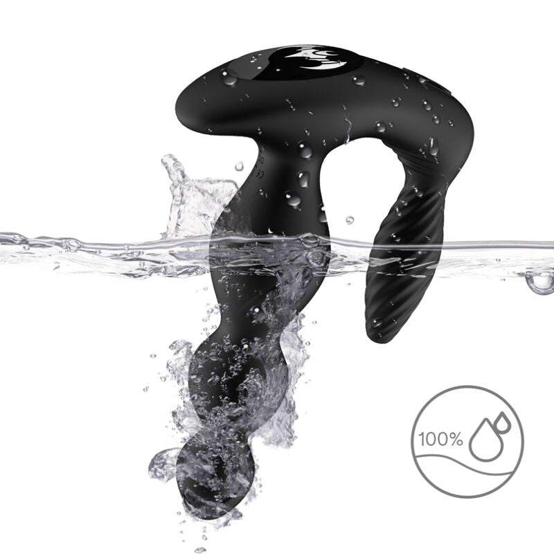 ARMONY - MANFUN VIBRADOR Y ESTIMULADOR ANAL PLUG CONTROL REMOTO NEGRO