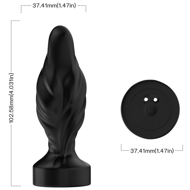 ARMONY - VIBRADOR Y PLUG ANAL CON CONTROL REMOTO NEGRO