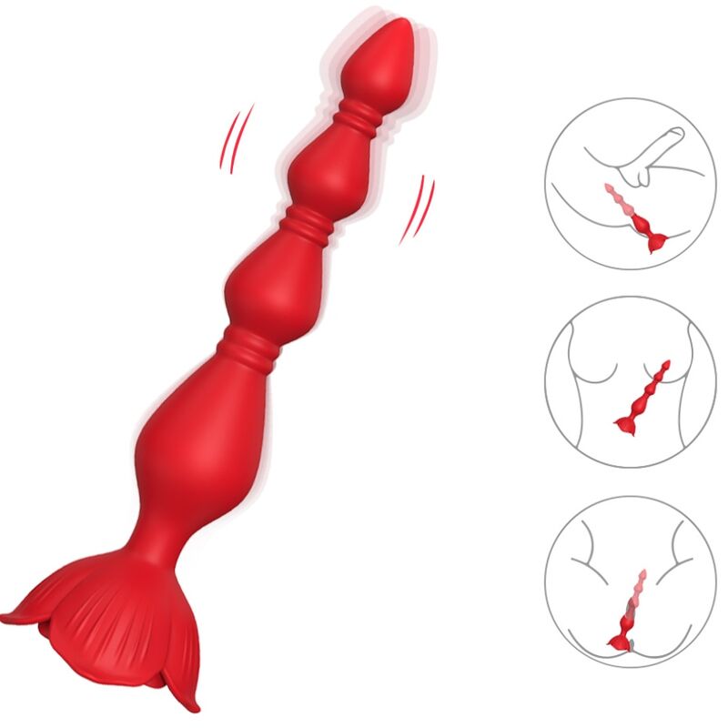 ARMONY - VIBRADOR PAGODA ROSA &amp; PLUG ANAL ROJO