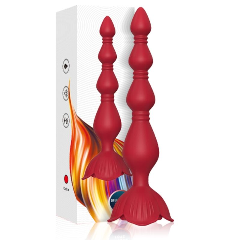 ARMONY - VIBRADOR PAGODA ROSA &amp; PLUG ANAL ROJO