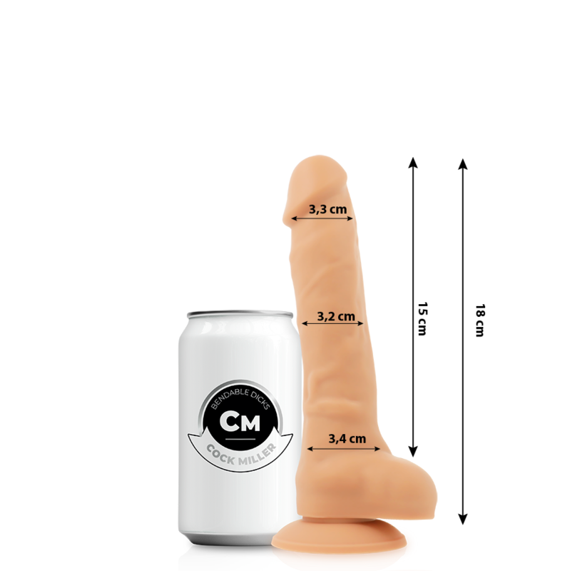 COCK MILLER - ARTICULABLE COCKSIL SILICONE DENSITY 18 CM