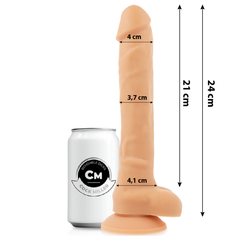 COCK MILLER - COCKSIL ARTICULABLE SILICONE DENSITY 24 CM