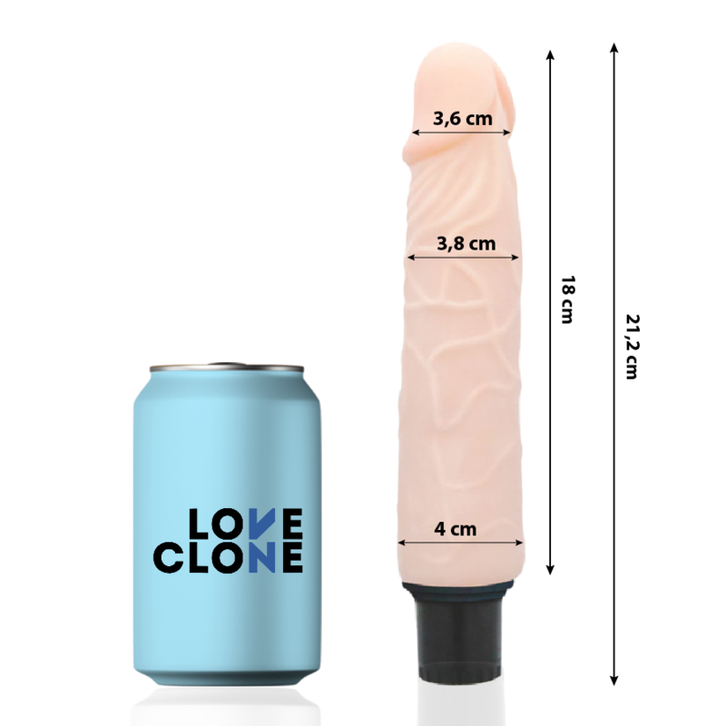 LOVECLONE - VIBRATEUR AUTOLUBRIFIANT FINN 21.2 CM -O- 3.8 CM