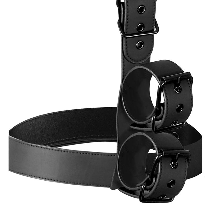 FETISH SUBMISSIVE BONDAGE - BODY RESTRAINT SET COLLAR AND CUFFS