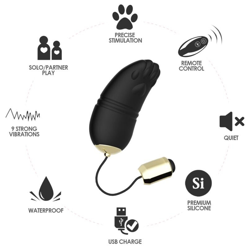 ARMONY - KITTY EGG VIBRATOR REMOTE CONTROL G-SPOT BLACK