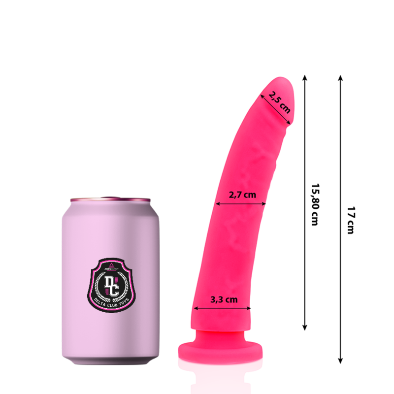 DELTA CLUB - TOYS MEDICAL SILICONE DILDO PINK 17 CM -O- 3 CM