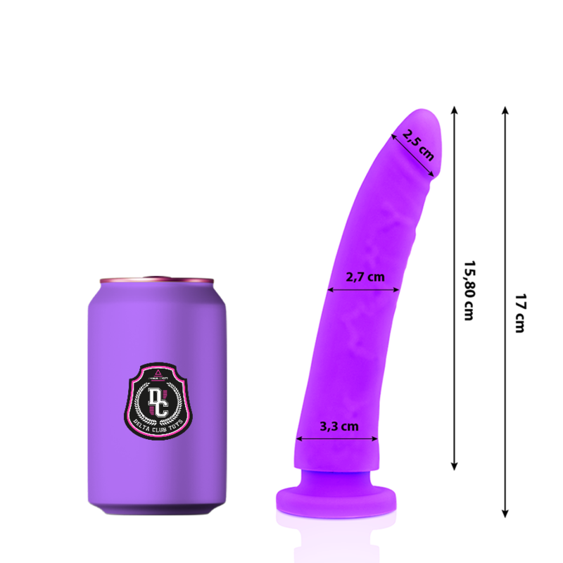 DELTA CLUB - TOYS MEDICAL DILDO LILAC SILICONE 17 CM -O- 3 CM