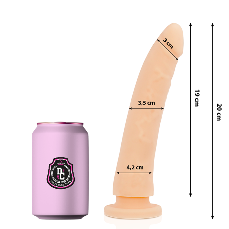 DELTA CLUB - TOYS DILDO NATURAL MEDICAL SILICONE 20 CM -O- 4 CM