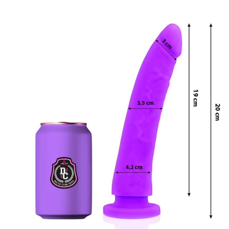 DELTA CLUB - TOYS MEDICAL DILDO LILAC SILICONE 20 CM -O- 4 CM