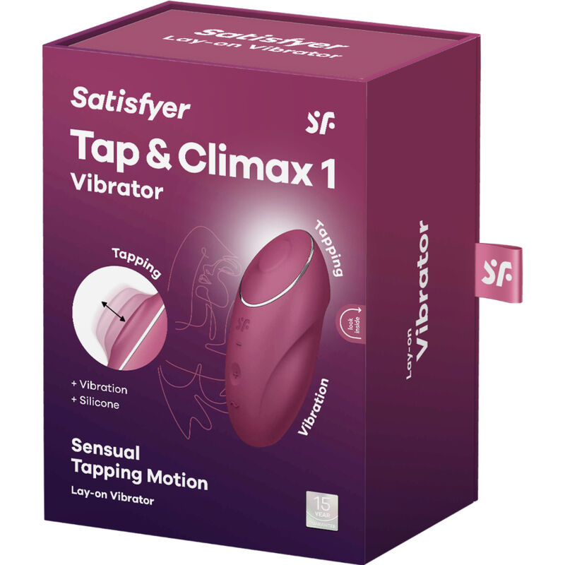 SATISFYER - TAP &amp; CLIMAX 1 RED LAY-ON VIBRATOR