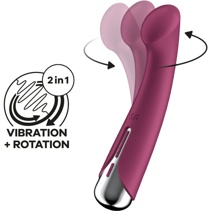 SATISFYER - VIBRADOR SPINNING G-SPORT 1 ROJO ROTATOR