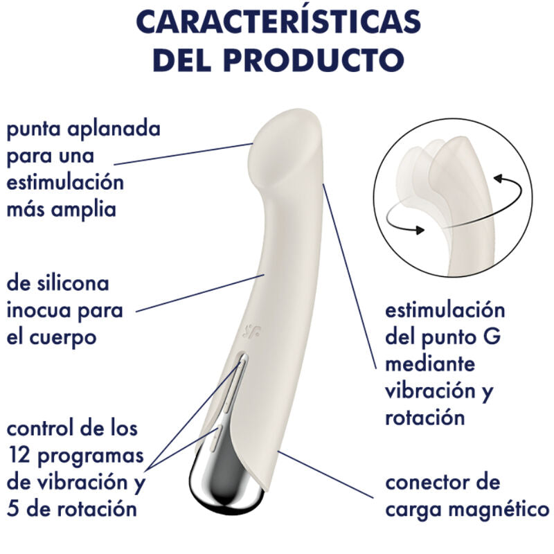 SATISFYER - VIBRADOR SPINNING G-SPORT 1 ROJO ROTATOR