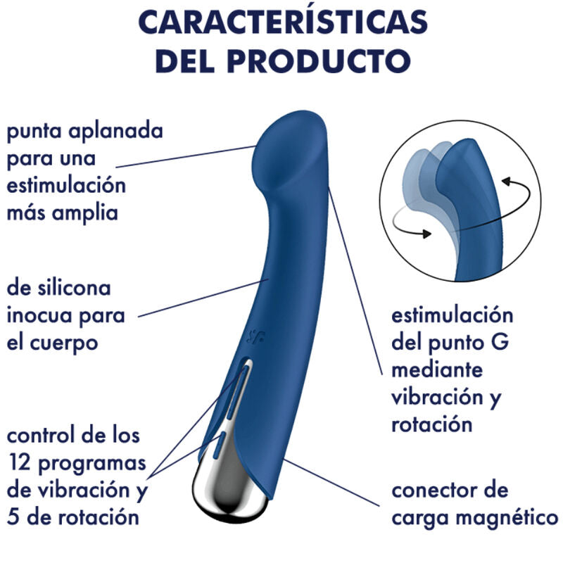 SATISFYER - VIBRADOR SPINNING G-SPORT 1 ROJO ROTATOR
