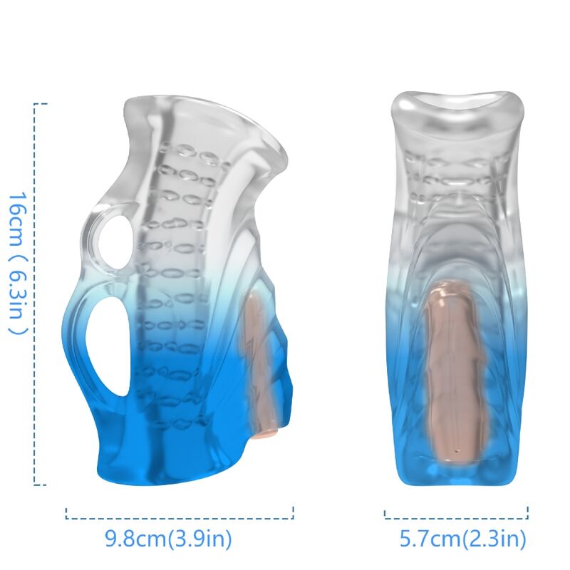 ARMONY - MASTURBATEUR DOIGT & VIBRATEUR BLEU GRADIENT