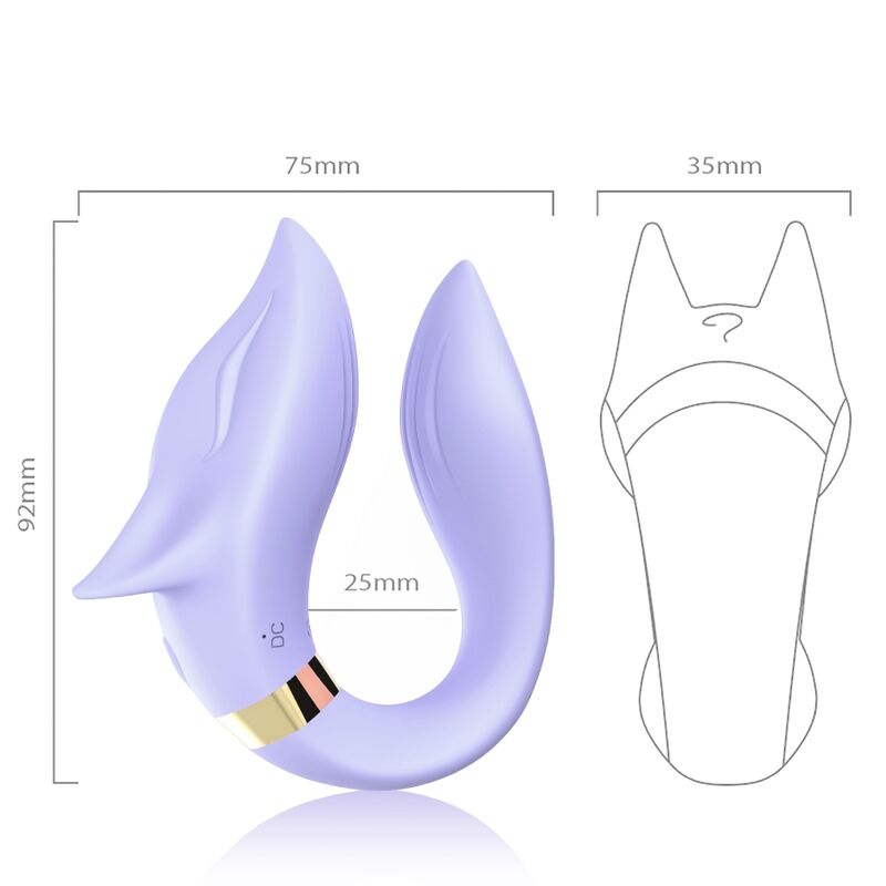 ARMONY - FOX VIBRADOR PARA PAREJAS CONTROL REMOTO MORADO