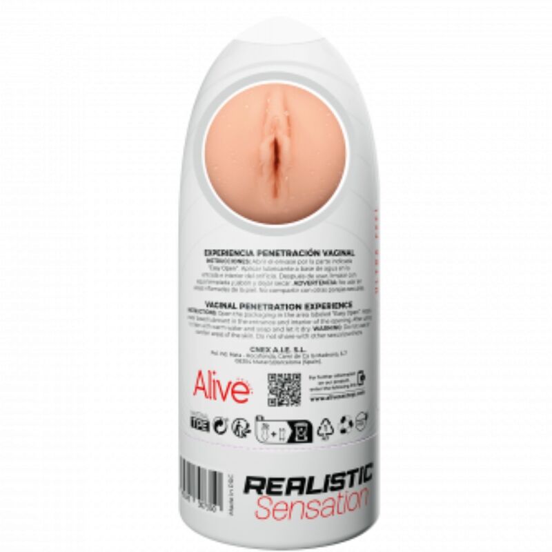ALIVE - MASTURBADOR MASCULINO VAGINAL FLEX TALLA M