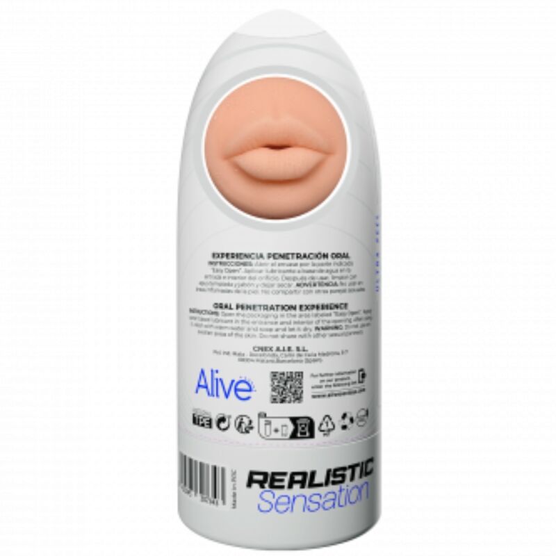 ALIVE - MASTURBADOR MASCULINO ORAL FLEX TALLA M