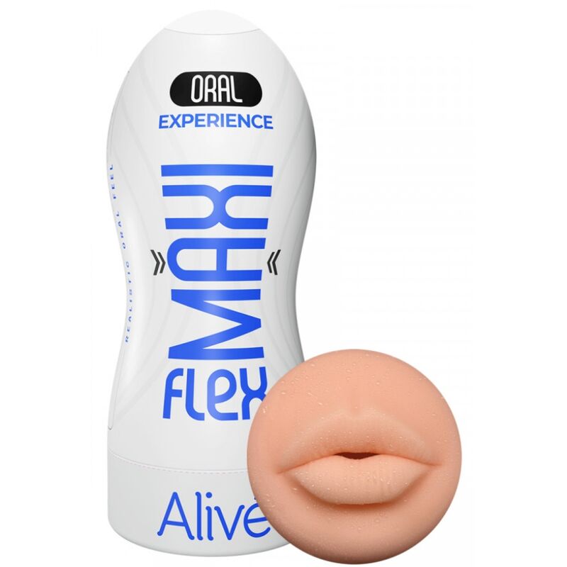 ALIVE - MASTURBADOR MASCULINO MAXI FLEX ORAL TALLA L