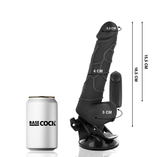 BASECOCK - VIBRATEUR TÉLÉCOMMANDE NATUREL RÉALISTE 18.5 CM -O- 4CM