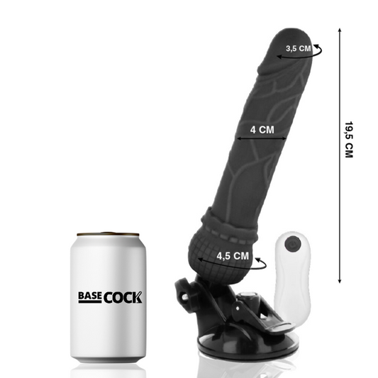 BASECOCK - VIBRATEUR TÉLÉCOMMANDE NATUREL RÉALISTE 19.5 CM -O- 4 CM