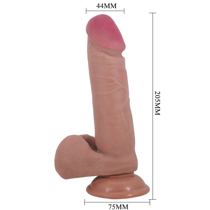 PRETTY LOVE - SLIDING SKIN SERIES REALISTIC DILDO WITH SUCTION CUP SLIDING SKIN FLESH 20.5 CM