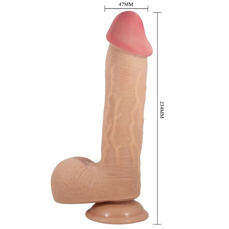 PRETTY LOVE - SLIDING SKIN SERIES REALISTIC DILDO WITH SUCTION CUP SLIDING SKIN FLESH 23.4 CM