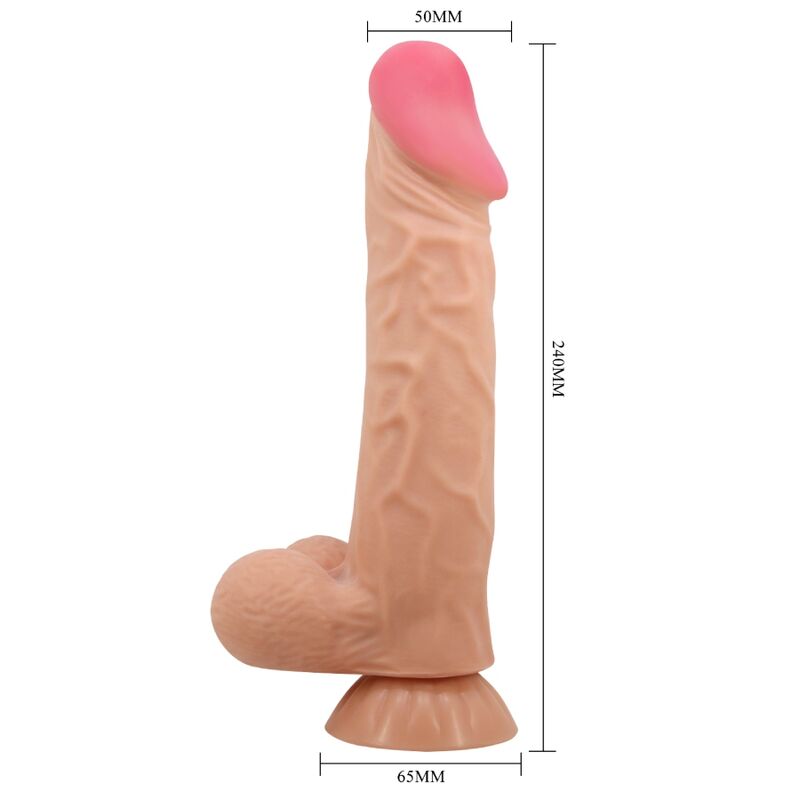 PRETTY LOVE - SLIDING SKIN SERIES REALISTIC DILDO WITH SUCTION CUP SLIDING SKIN REMOTE CONTROL FLESH 24 CM