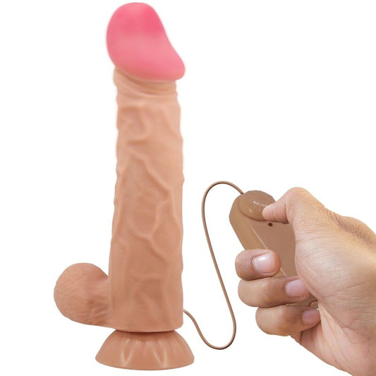 PRETTY LOVE - SLIDING SKIN SERIES REALISTIC DILDO WITH SUCTION CUP SLIDING SKIN REMOTE CONTROL FLESH 24 CM