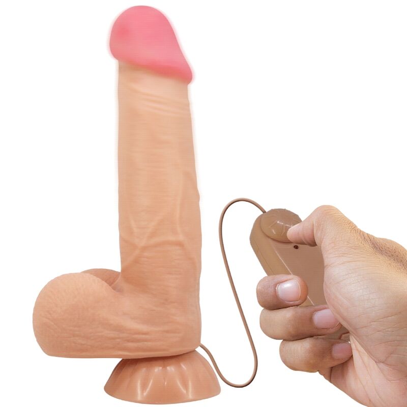 PRETTY LOVE - SLIDING SKIN SERIES REALISTIC DILDO WITH SUCTION CUP SLIDING SKIN REMOTE CONTROL FLESH 21.8 CM