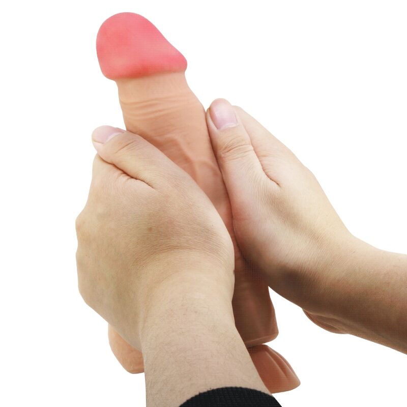 PRETTY LOVE - SLIDING SKIN SERIES REALISTIC DILDO WITH SUCTION CUP SLIDING SKIN REMOTE CONTROL FLESH 21.8 CM