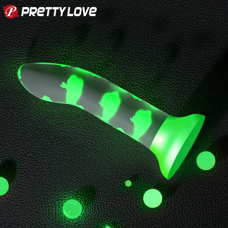 PRETTY LOVE - NIGHTFALL MAGIC DILDO WITHOUT VIBRATION LUMINOUS GREEN