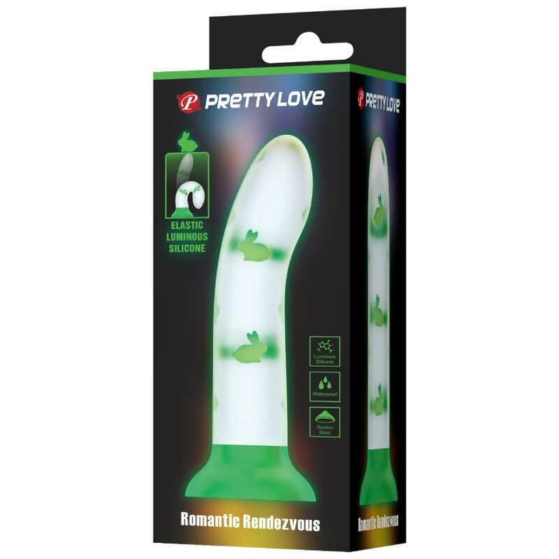 PRETTY LOVE - NIGHTFALL MAGIC DILDO WITHOUT VIBRATION LUMINOUS GREEN