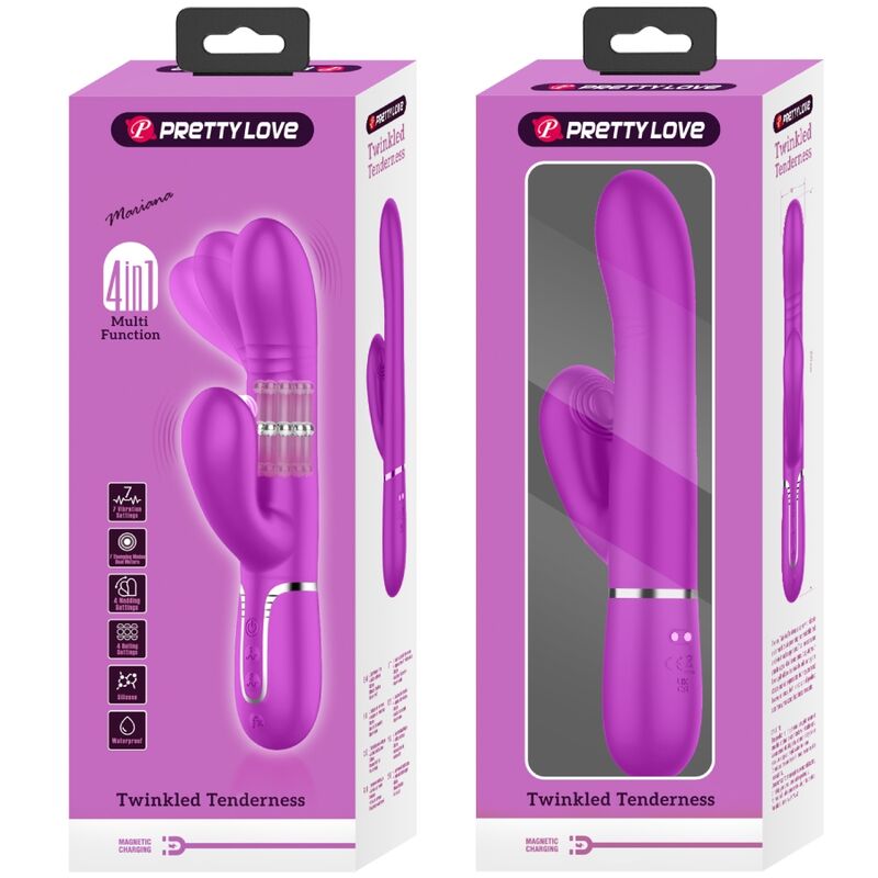 PRETTY LOVE - VIBRADOR MULTIFUNCIÓN PUNTO G FUCSIA