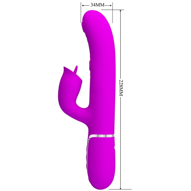 PRETTY LOVE - VIBRADOR CONEJO LAMIENDO FUCSIA