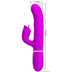 PRETTY LOVE - VIBRADOR CONEJO LAMIENDO FUCSIA