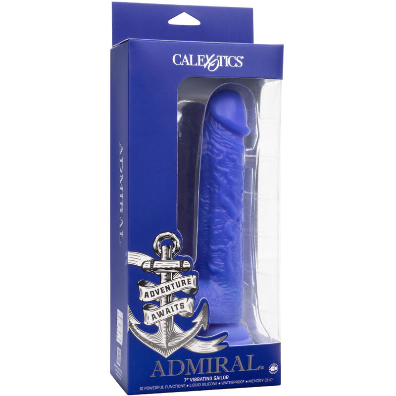 CALEXOTICS - ADMIRAL VIBRATEUR GODE RÉALISTE SAILOR BLEU