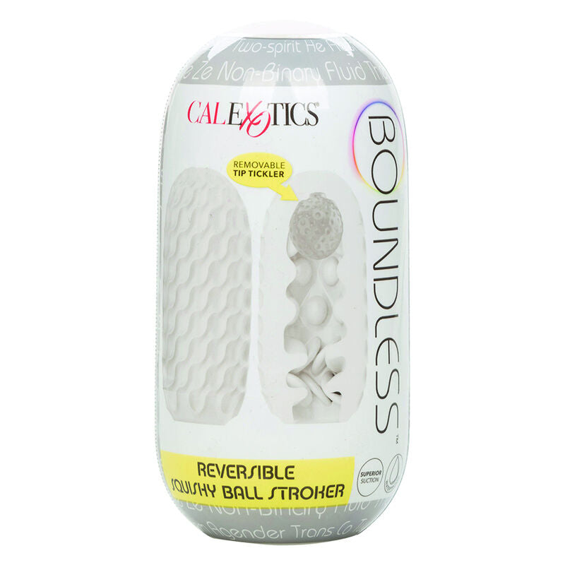CALEXOTICS - REVERSIBLE BOUNDLESS SQUISHY BALL STROKE YELLOW