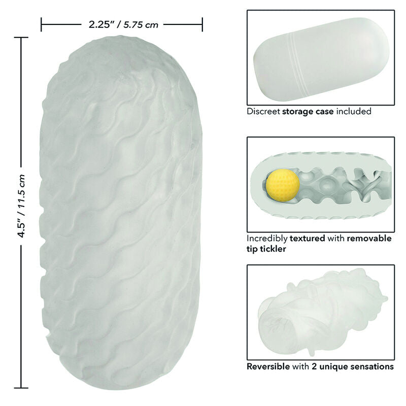 CALEXOTICS - BOUNDLESS SQUISHY REVERSIBLE BALL STROKE GRAY