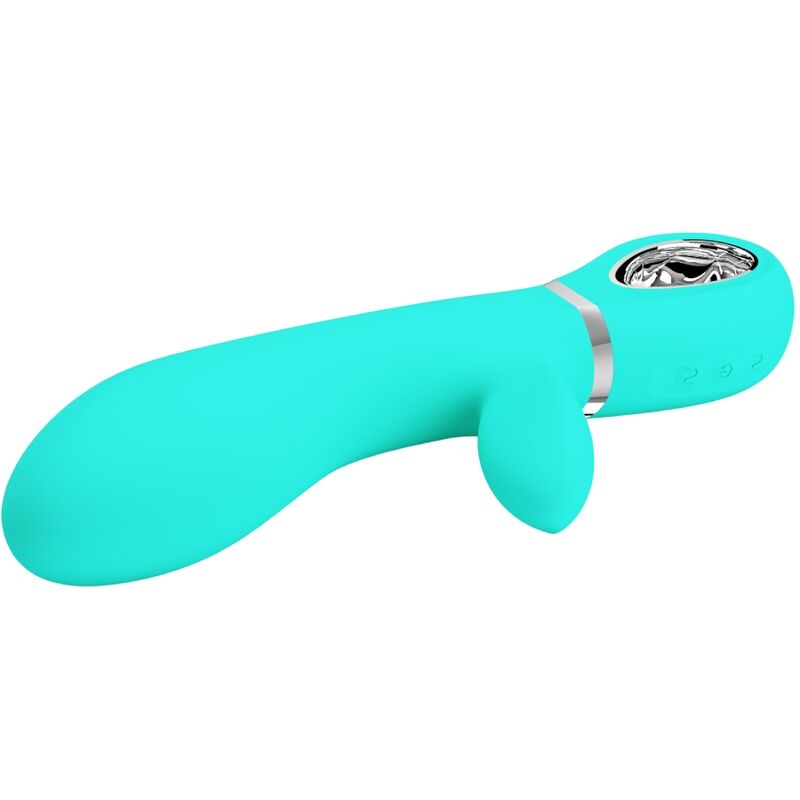 PRETTY LOVE - VIBRADOR MULTIFUNCIÓN PUNTO G THOMAS AQUA GREEN