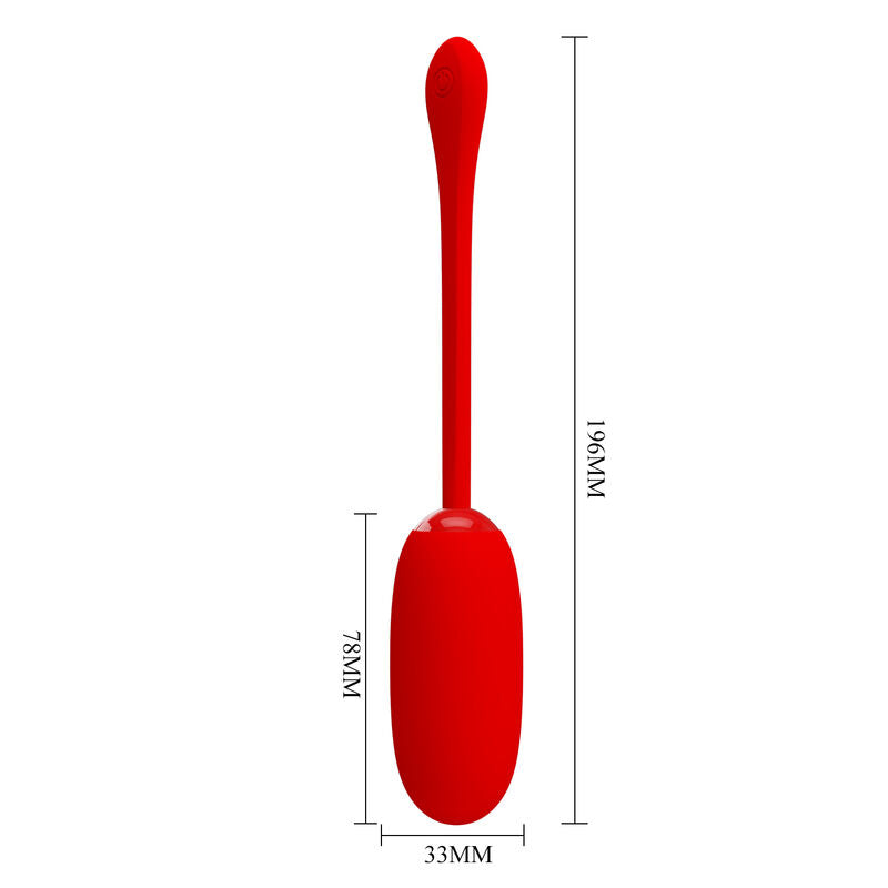 PRETTY LOVE - HUEVO VIBRADOR JULIUS RECARGABLE IMPERMEABLE ROJO