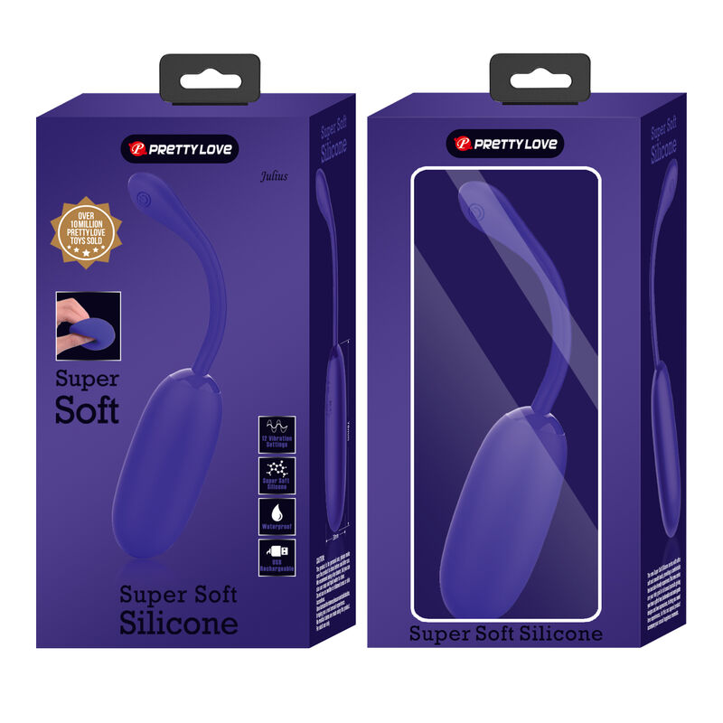 PRETTY LOVE - JULIUS VIBRATING EGG WATERPROOF-RECHARGEABLE PURPLE