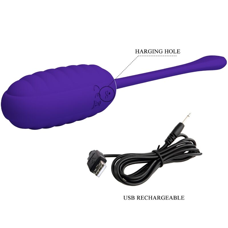 PRETTY LOVE - RECHARGEABLE VIBRATING EGG KIRK PURPLE