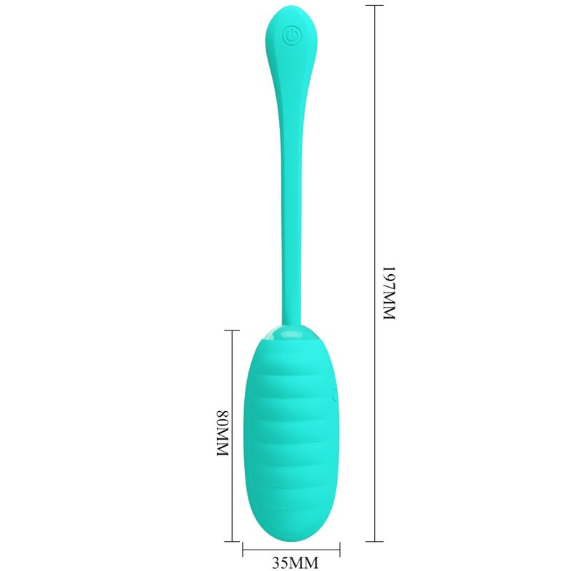 PRETTY LOVE - RECHARGEABLE VIBRATING EGG KIRK AQUA GREEN