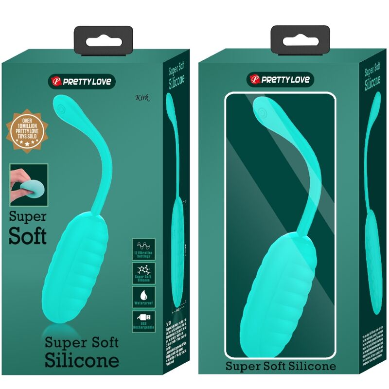 PRETTY LOVE - RECHARGEABLE VIBRATING EGG KIRK AQUA GREEN