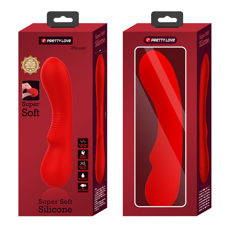 PRETTY LOVE - VIBRADOR RECARGABLE PRESCOTT ROJO