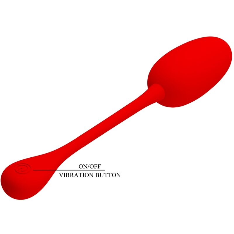 PRETTY LOVE - RECHARGEABLE VIBRATING EGG KNUCKER RED