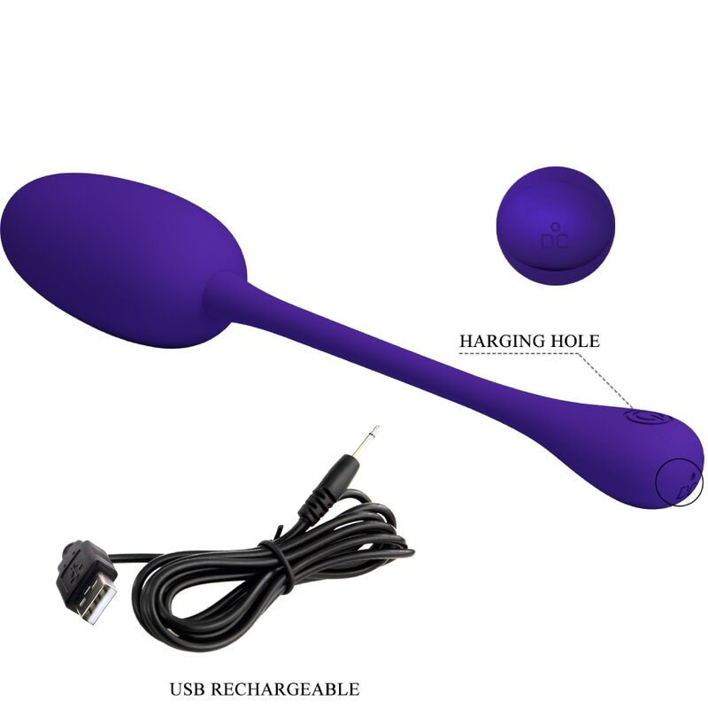 PRETTY LOVE - RECHARGEABLE VIBRATING EGG KNUCKER PURPLE