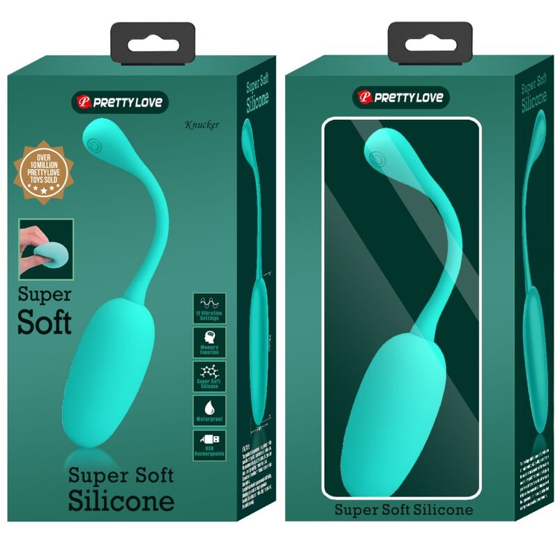 PRETTY LOVE - RECHARGEABLE VIBRATING EGG KNUCKER WATER GREEN