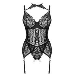 MODA LIVCO CORSETTI - COLECCIÓN GIELLANDRA PARA LOS SENTIDOS CORSÉ + BRAGAS NEGRAS